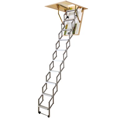 Dolle Allufix Concertina Wide Tread Loft Ladder