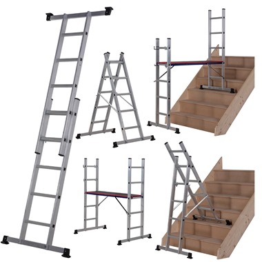 Werner Combination Ladder 5 in 1 with Platform