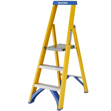 Werner 717 Fibreglass Platform Step Ladders