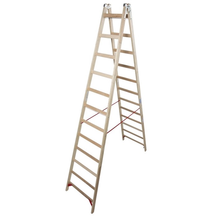 Krause Timber Double Sided Wooden Step Ladder