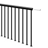 Classic Landing banister for spiral Staircases - Black